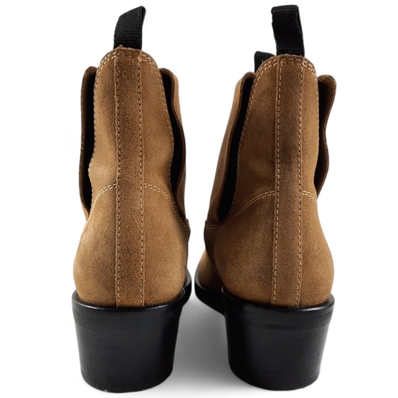 ACNE STUDIOS Italy Camel Suede Chelsea Ankle Boot Bootie Brown Western 39 9 - Picture 10 of 15